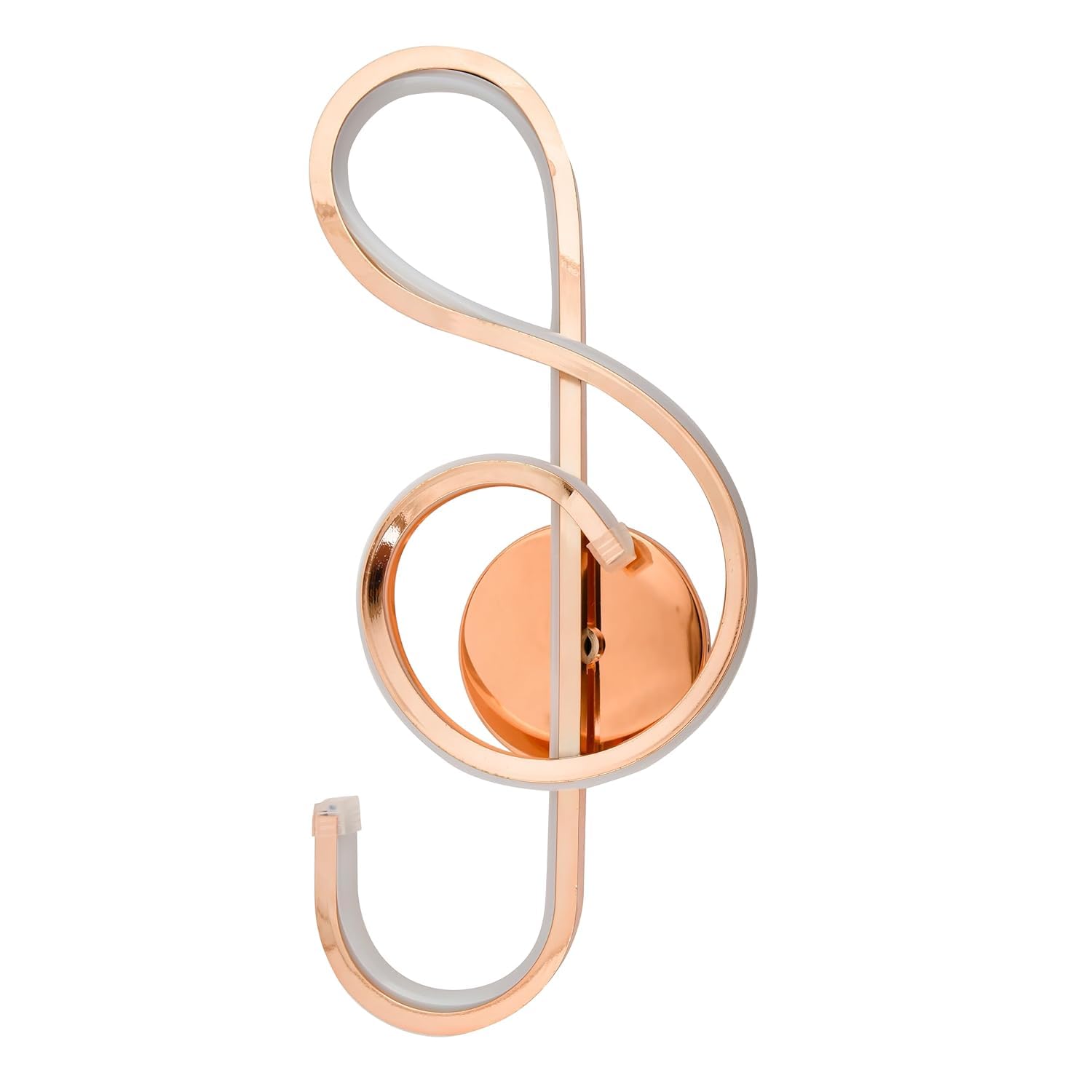 TRIPPING Copper Finish Musical Note 12W LED Wall Lamp: Stylish Decorative Light Fixture for Living Room and Bedroom 3in1 Light Color White,Warm White Light,Cool White 14 x 7 Inch